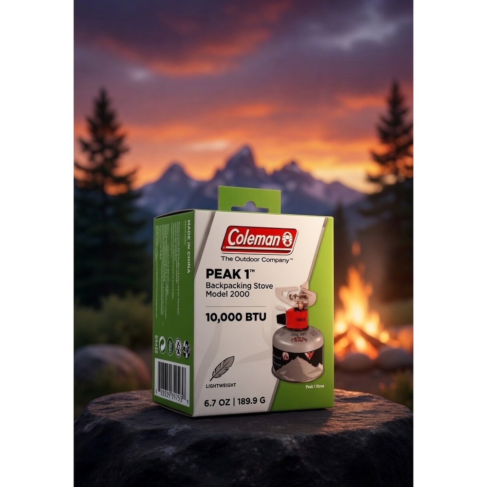 Coleman Peak 1 Butane Propane Camp Stove 3001 Series 10000 BTU Lightweight NEW